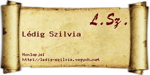 Lédig Szilvia névjegykártya