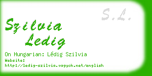 szilvia ledig business card